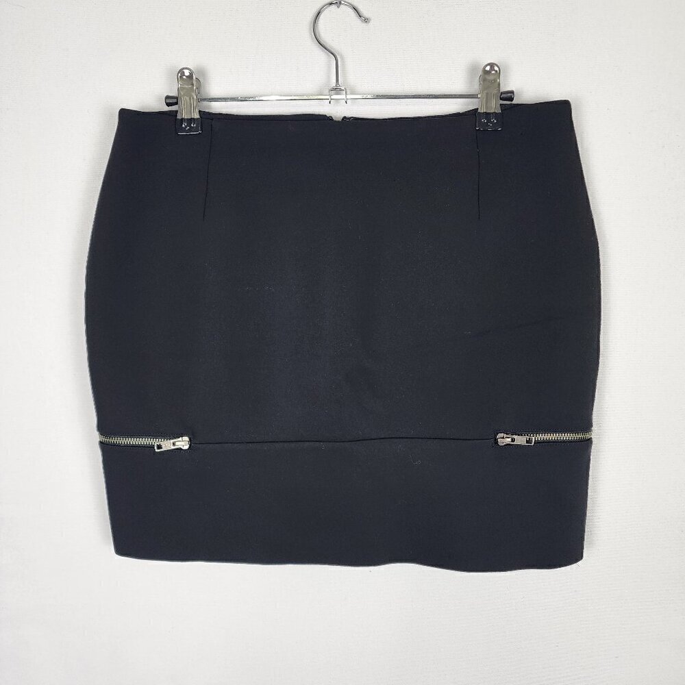 & Other Stories Neoprene‎ Moto Side Zippers Mini Skirt 8